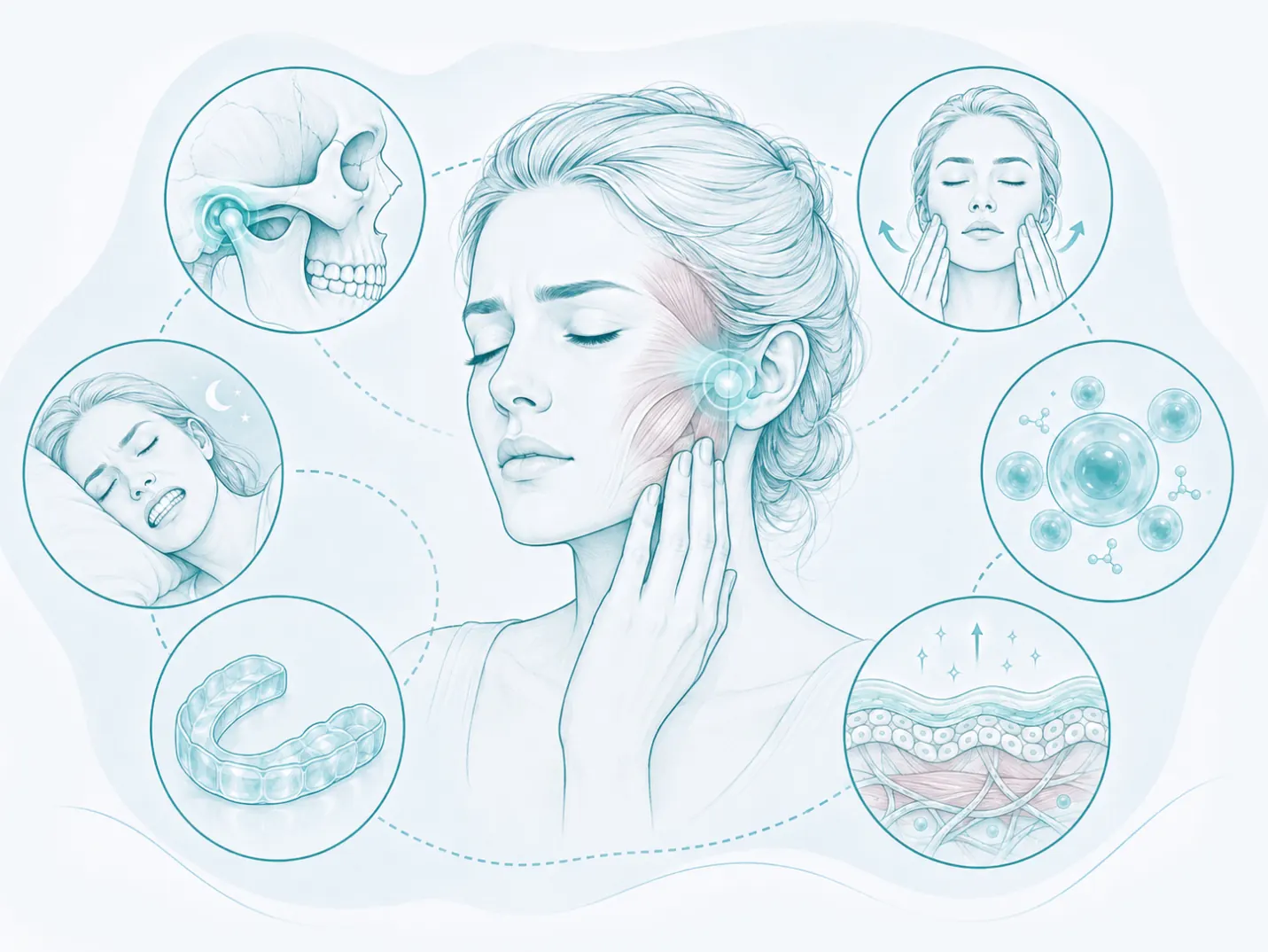 Ilustración de medicina regenerativa orofacial